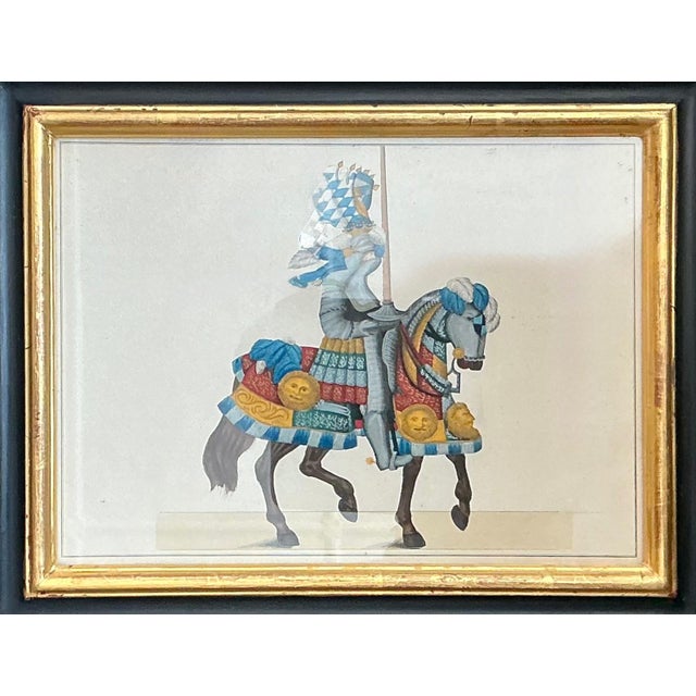 Vintage Medieval Knight Prints in Black Frames - Set of 4 For Sale - Image 12 of 18