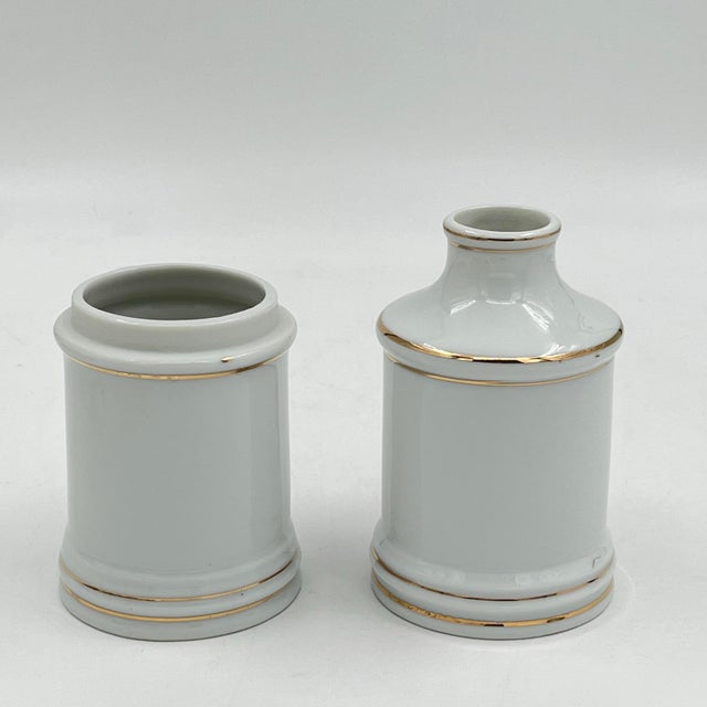 Ceramic Antique French Ceramic Apothecary Jars - A Pair For Sale - Image 7 of 10