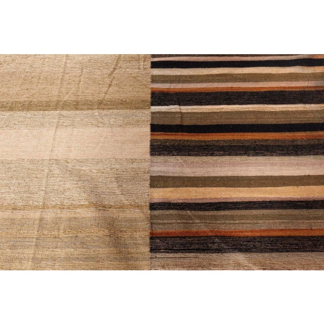Early 21st Century Contemporary Turkish Kilim Rug – Modern Minimalism in Earth by Doris Leslie Blau For Sale - Image 5 of 9