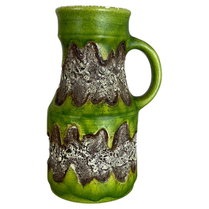 Brutalist Fat Lava Green Ceramic Vases from Dümler and Breiden, Germany, 1970s