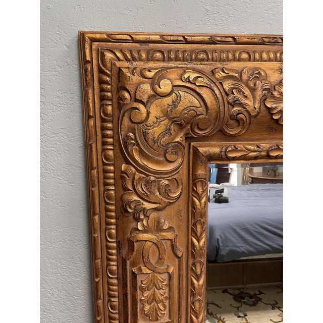 Windsor Art & Mirror Company Carved Wood Gilded Mirror Chairish