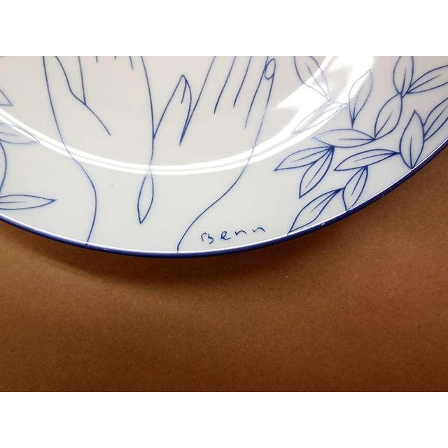 Folk Art 1960s Ben Benn, Dove of Peace Limoges plate For Sale - Image 3 of 4
