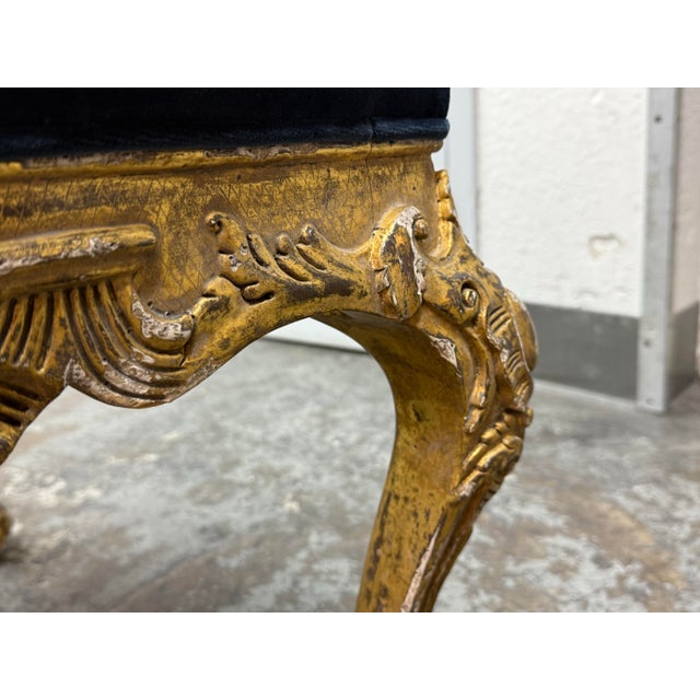 Louis XV Style Giltwood Footstool/Ottoman For Sale - Image 10 of 12