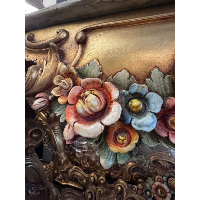 Mid-20th Century Italian Rococo Revival Console and Mirror For Sale - Image 4 of 11