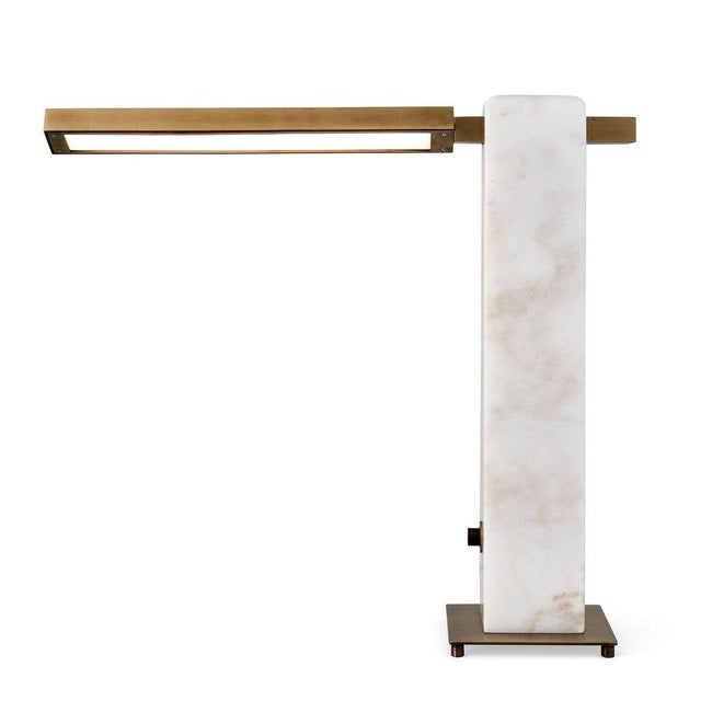 Not Yet Made - Made To Order Cool Marble Column Lamp For Sale - Image 5 of 6