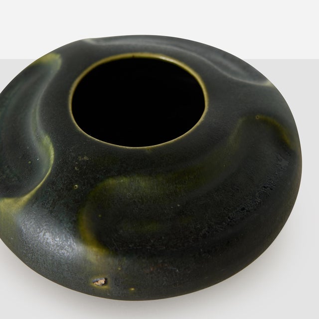 1912 Green Glazed Vase by Arequipa Pottery For Sale - Image 9 of 11