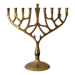 Vintage Solid Brass Menorah