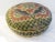 Boho Chic Vintage Hand-Painted Dot Art Boho Lidded Rattan Basket For Sale - Image 3 of 7
