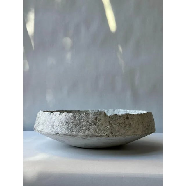 Grey Stoneware Pinakio Plate by Elena Vasilantonaki Unique Dimensions: ⌀ 34 x H 10 cm (Dimensions may vary) Materials:...