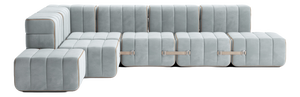 Flexible Large Corner Sofa from Ambivalenz, Set of 12