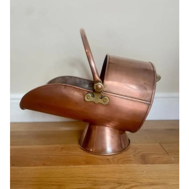 Metal George III Copper Helmet Coal Scuttle, 1800s For Sale - Image 7 of 7