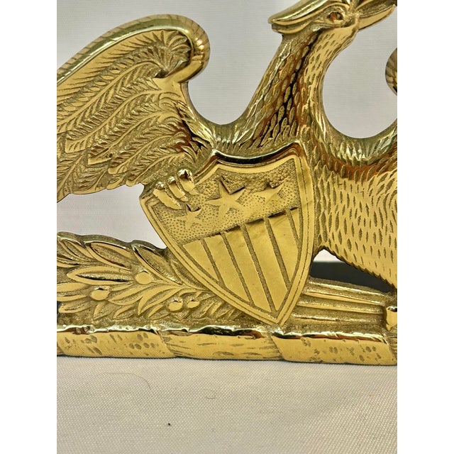Vintage Virginia Metalcrafters Federal Eagle Solid Brass Bookends – A Pair For Sale In New Orleans - Image 6 of 12