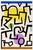1938 Rich Port Modernist Multicolor Fine Art Triptych by Paul Klee — 8" X 12" Per Panel For Sale In Buffalo - Image 6 of 7