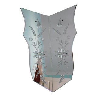 Engraved Venetian-Style Wall Mirrors, 1970s, Set of 2 For Sale