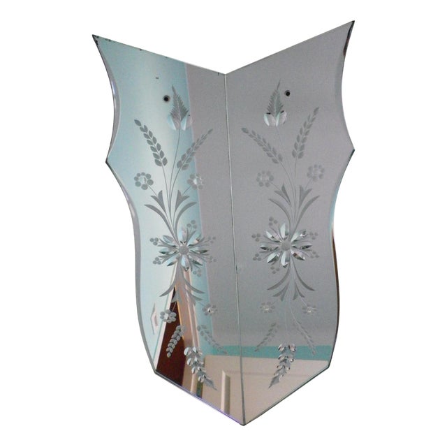 Engraved Venetian-Style Wall Mirrors, 1970s, Set of 2 For Sale