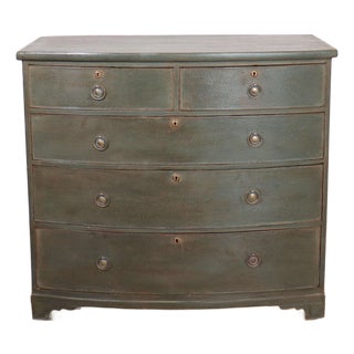 English Painted Bowfront Chest of Drawers For Sale