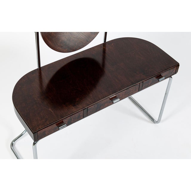 Rare Fritz Hansen Model S214 Tubular Steel Dressing Table Attributed to Mart Stam Denmark 1930s For Sale - Image 10 of 18