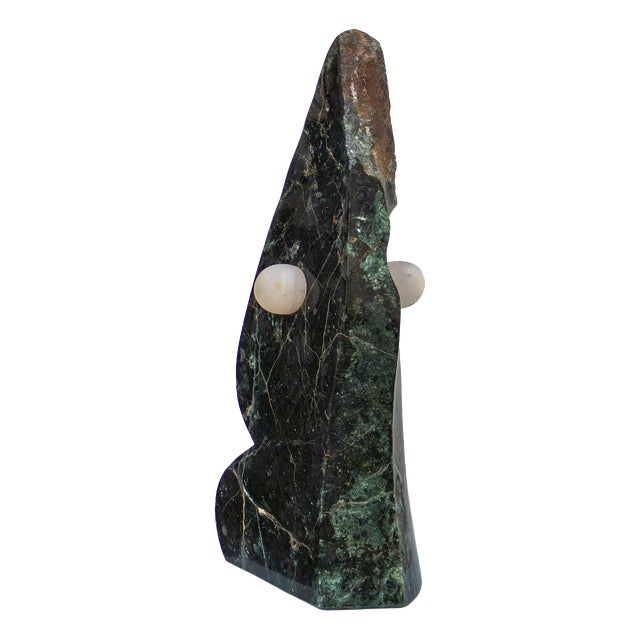 Roland Berger, Gaze in Motion, Green Marble with Alabaster Inlays For Sale