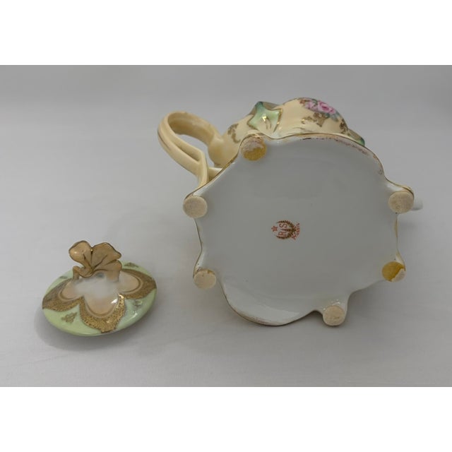 Antique r.s. Prussia Porcelain Tea Set – Roses, Turquoise Jewels & Heavy Gilt For Sale - Image 13 of 17