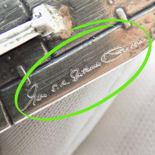 Vintage Italian Handmade Genuine Silver Seaplane Floatplane Figurine Miniature Sculpture, 1970s For Sale - Image 12 of 16