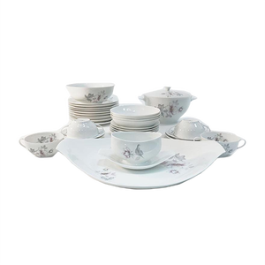 White Porcelain Tableware Set from Bidasoa, 1960s, Set of 26