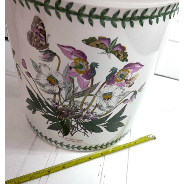 1960s Vintage Portmeirion Botanical Garden Ceramic Canister Bread Crock 14” Tall For Sale - Image 5 of 10