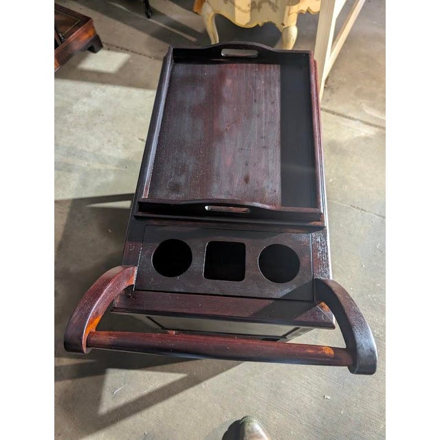 Mid 20th Century George Zee & Co. George III Style Rosewood Tea Cart / Serving Trolley For Sale - Image 12 of 15