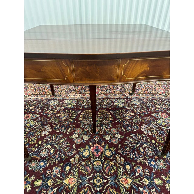 1960s Mahogany Federal Style Console Table For Sale - Image 9 of 11