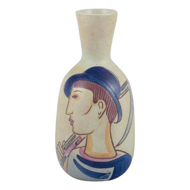 Folkvisan Ceramic Vase by Carl Harry Stålhane for Rörstrand For Sale