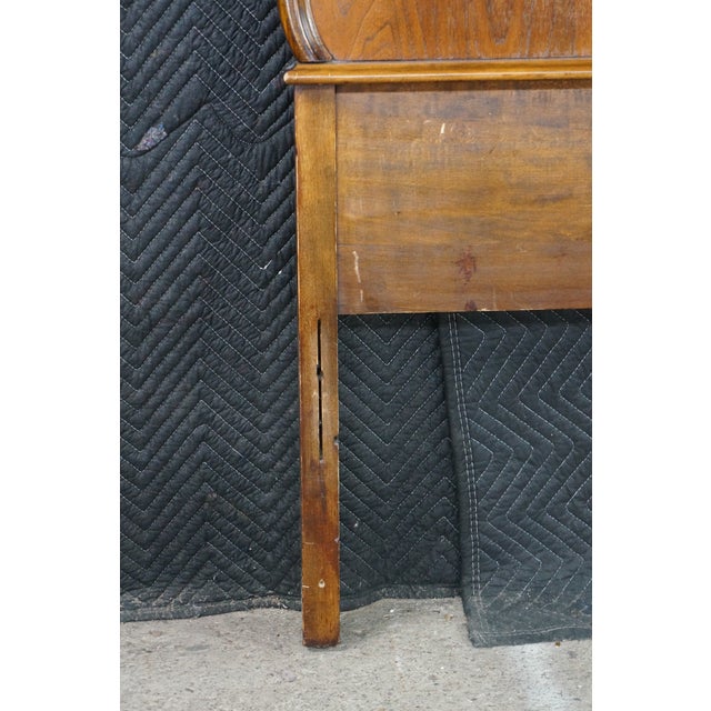 Late 19th Century Antique Victorian Renaissance Revival Walnut Burl Arched Full Size Headboard For Sale - Image 5 of 17