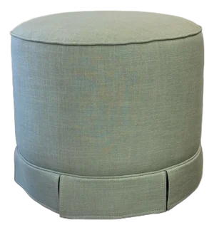 Linen Skirted Ottoman - Sold Separately