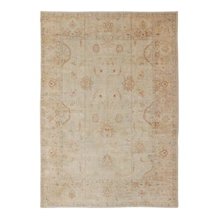 Large Turkish Oushak Rug With Pastel Colors and All-Over Floral Design For Sale