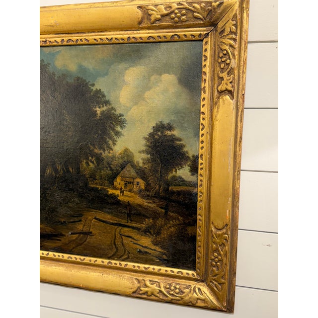 18th Century Oil on Canvas 'Road to the Farm' For Sale - Image 4 of 11