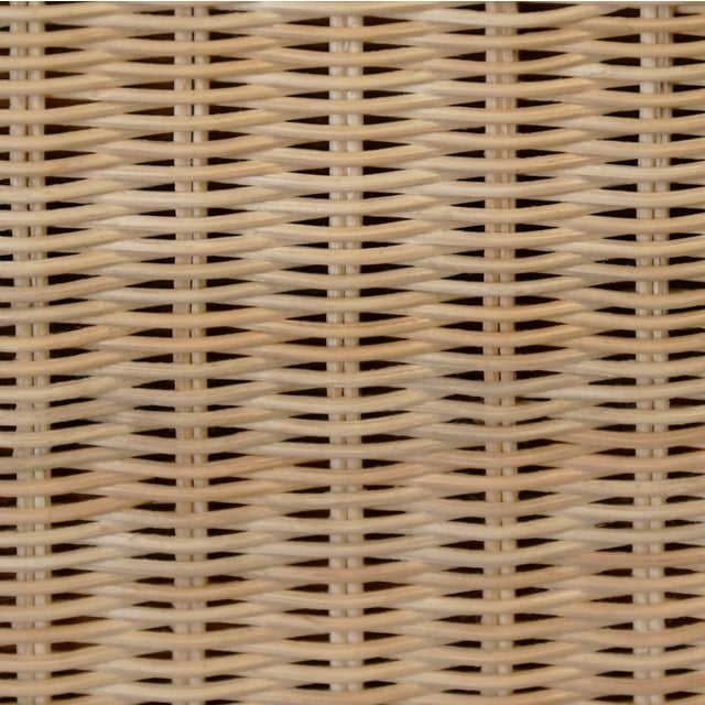 Tan Matthew Izzo Home Celine Four Drawer Rattan Chest With Satin Brass Pulls and Soft Close Glides For Sale - Image 8 of 9