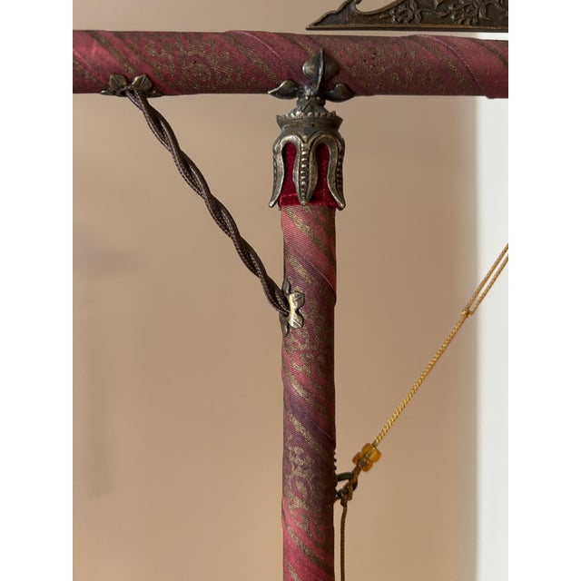 1990s Fortuny Cesendello Silk Floor Lamp For Sale - Image 11 of 12