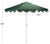 Modern Torsa 9 Ft Crank Umbrella, Green/White Pole For Sale - Image 3 of 9