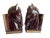 Vintage Art Deco Ceramic Horse Head Bookends With Gilt Book Spines – Pair Art Deco Equestrian Ceramic Bookends For Sale - Image 9 of 11