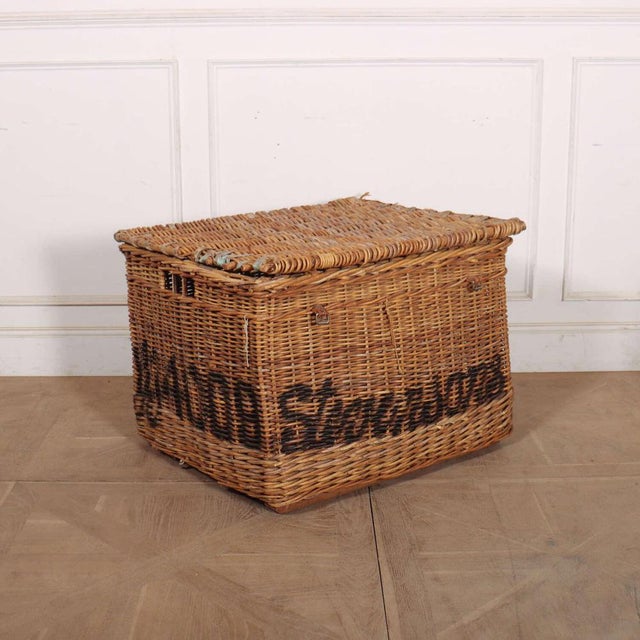 English Wicker Log Basket, 1890s For Sale - Image 3 of 10