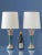 A pair of hand-painted Dutch art pottery lamps built on antique vases by the Arnhemsche Fayencefabriek of Arnhem,...