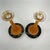 Orange 1930s Charles Schneider Style Art Deco Pressed Orange Glass Candlesticks - A Pair For Sale - Image 8 of 12
