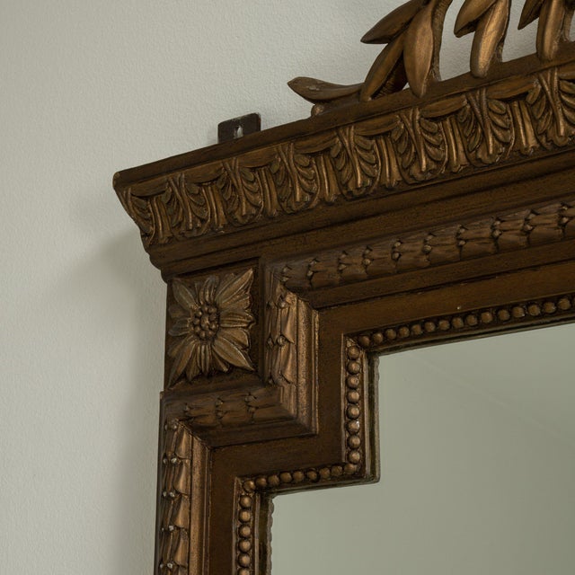 French 19th Century France Louis XVI Brown Wood Full-length & Floor Mirrors For Sale - Image 3 of 9