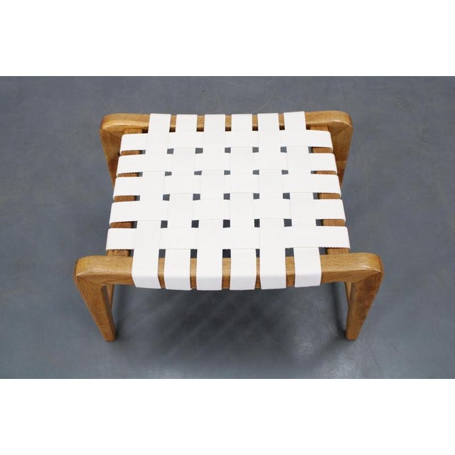 Mid-Century Oak Stool from Jan Vaněk, Czechoslovakia, 1950s For Sale - Image 6 of 9