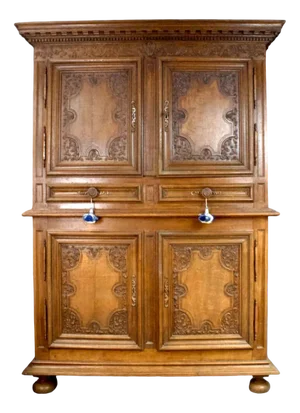 Late 17th Early Sideboard in Molded and Carved Oak from Norman, France