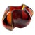 Sculptural Crystal Bowl ' Persephone ' in Dark Amber For Sale