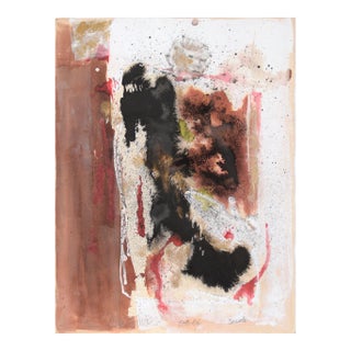 "Soweto" Figurative Abstract Expressionist in Acrylic on Paper by Ricardo De Silva For Sale