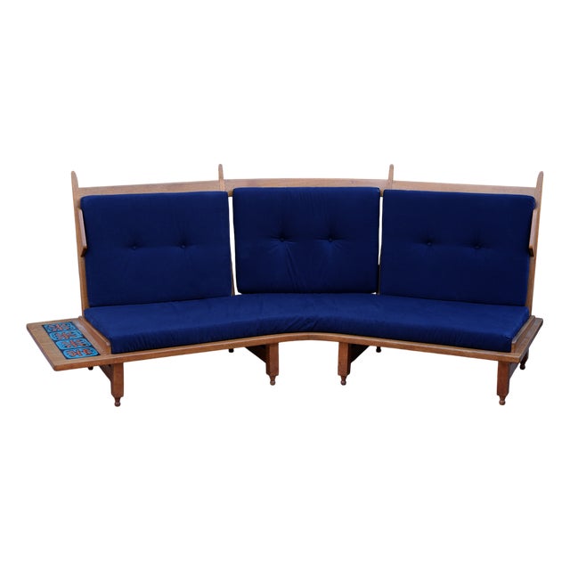 Sofa attributed to Guillerme Et Chambron for Votre Maison, 1960 For Sale