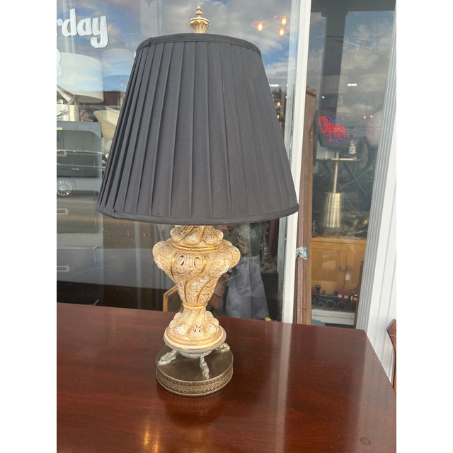Metal 1960s Capodimonte Style Lamp For Sale - Image 7 of 7
