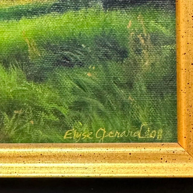 Impressionist Elyse Gerard, Evening Field, Oil on Canvas, Early 21st Century, Framed For Sale - Image 3 of 4