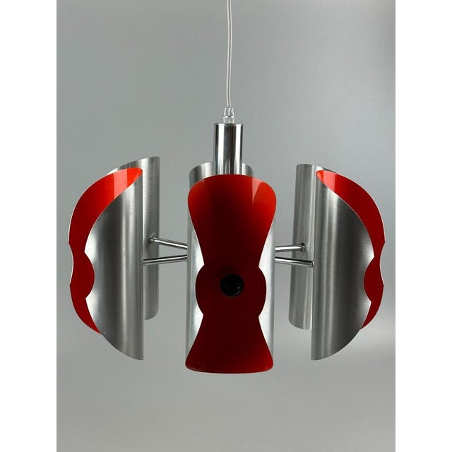 Space Age 6-Flame Sputnik Chandelier in Chromed Metal, 1970s For Sale - Image 9 of 18