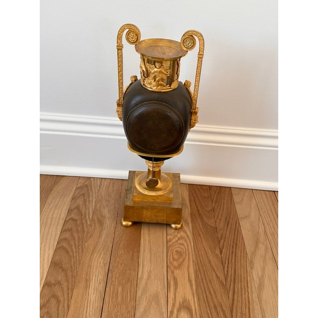 French Bronze Table Clock For Sale - Image 3 of 3